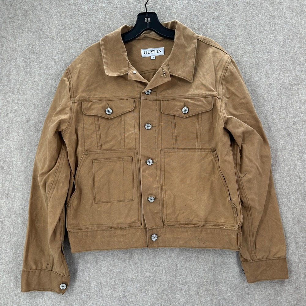 Gustin Men's Canvas Work Jacket in Brown
